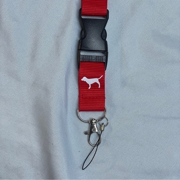 Pink by Victoria secret NWOT red and white lanyards four available - Picture 2 of 5